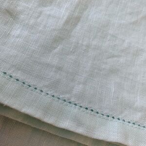 100% Linen Martha Stewart Light Green Tablecloth